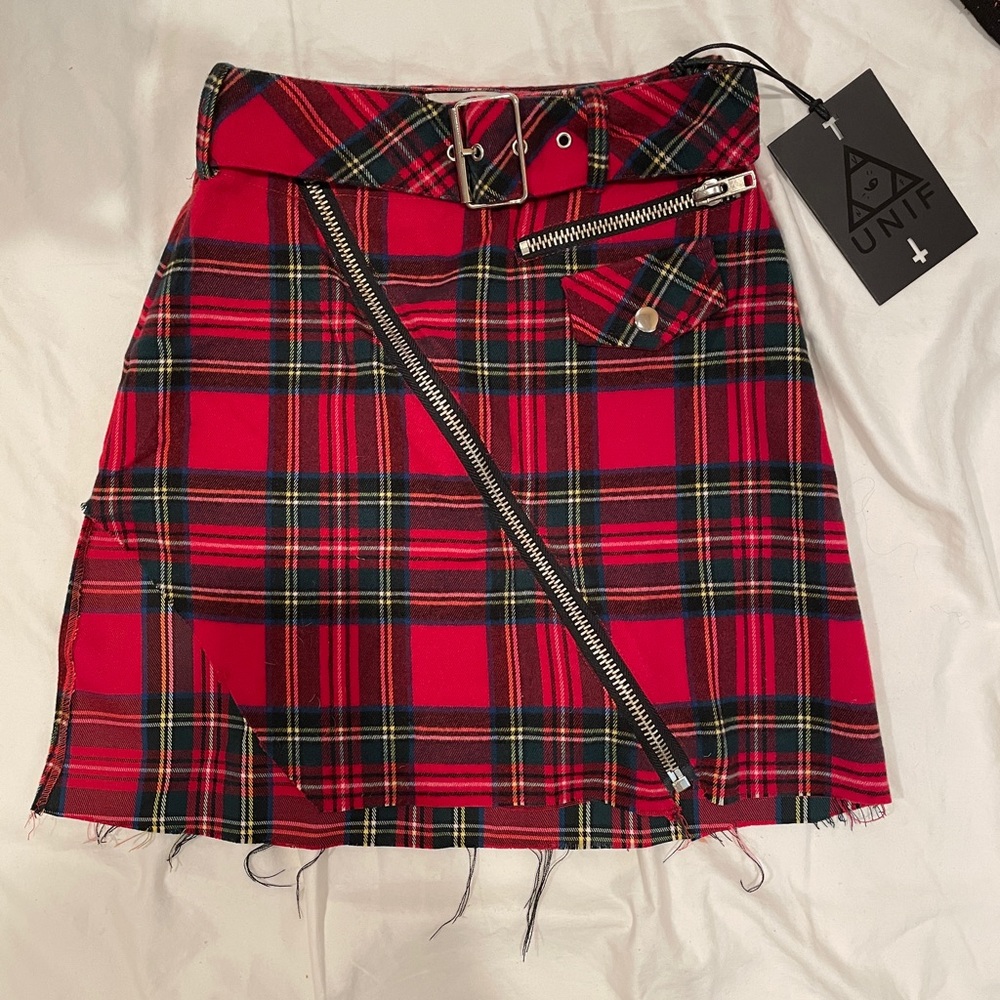 UNIF plaid skirt XS